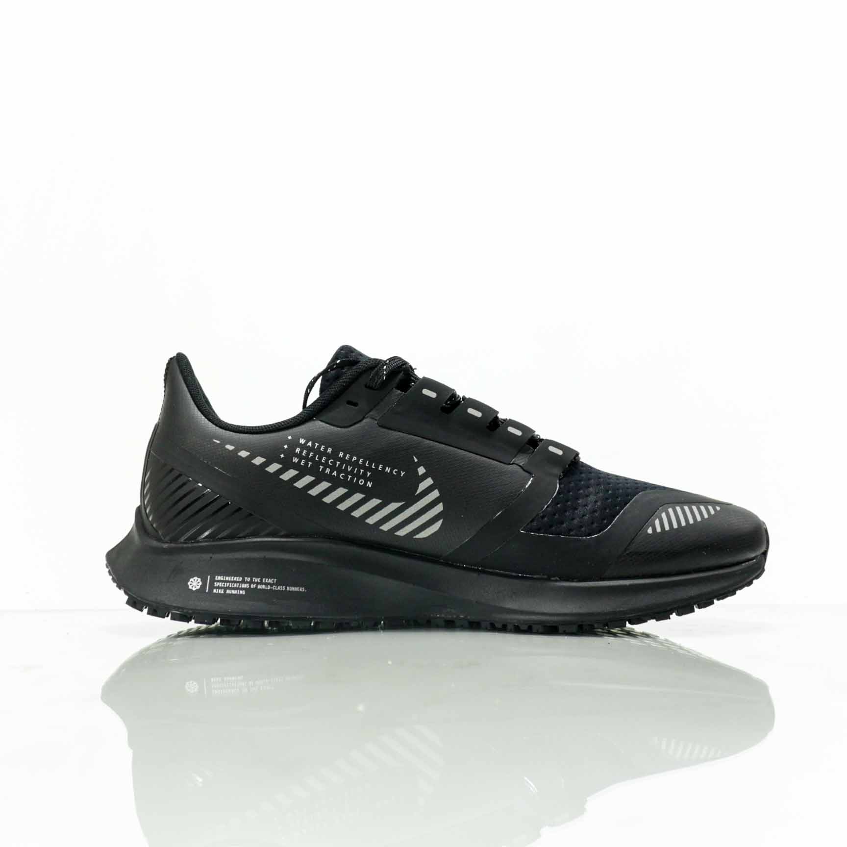 Men Nike Air Zoom PEGASUS 36 Shield Black White Swoosh Running Shoes